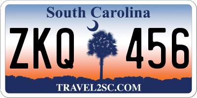SC license plate ZKQ456