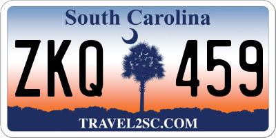 SC license plate ZKQ459