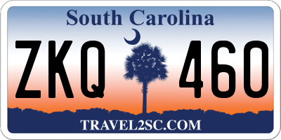 SC license plate ZKQ460
