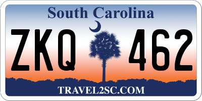 SC license plate ZKQ462