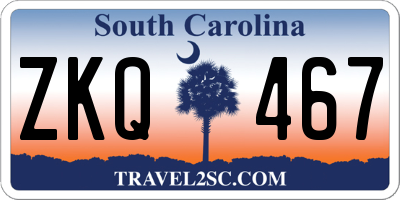 SC license plate ZKQ467