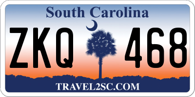 SC license plate ZKQ468