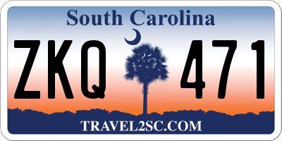 SC license plate ZKQ471