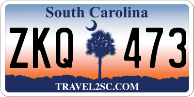 SC license plate ZKQ473
