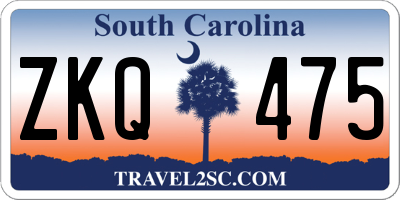 SC license plate ZKQ475