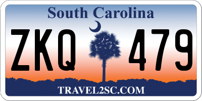 SC license plate ZKQ479