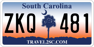 SC license plate ZKQ481