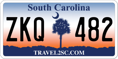 SC license plate ZKQ482