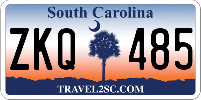 SC license plate ZKQ485