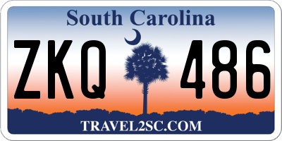 SC license plate ZKQ486