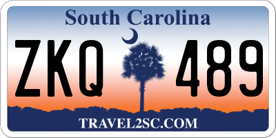 SC license plate ZKQ489