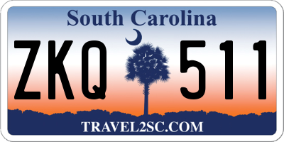 SC license plate ZKQ511