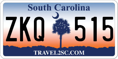SC license plate ZKQ515