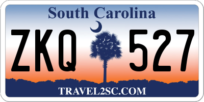 SC license plate ZKQ527