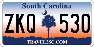 SC license plate ZKQ530