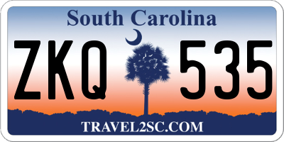 SC license plate ZKQ535