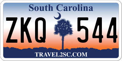 SC license plate ZKQ544