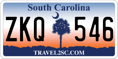 SC license plate ZKQ546