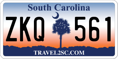 SC license plate ZKQ561