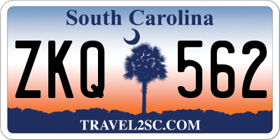 SC license plate ZKQ562