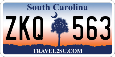 SC license plate ZKQ563