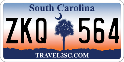 SC license plate ZKQ564