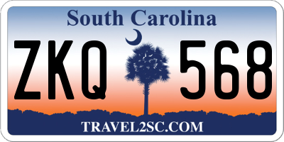 SC license plate ZKQ568