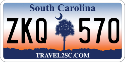 SC license plate ZKQ570