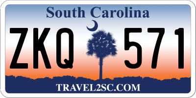 SC license plate ZKQ571