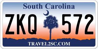 SC license plate ZKQ572
