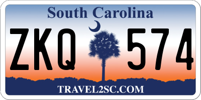 SC license plate ZKQ574