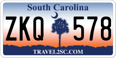 SC license plate ZKQ578