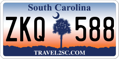 SC license plate ZKQ588