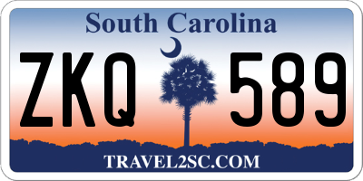 SC license plate ZKQ589