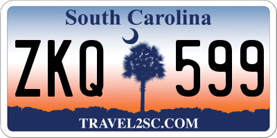 SC license plate ZKQ599
