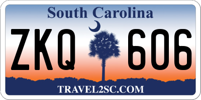 SC license plate ZKQ606