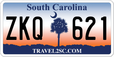 SC license plate ZKQ621
