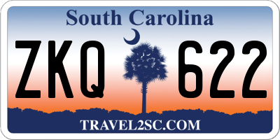 SC license plate ZKQ622