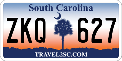 SC license plate ZKQ627