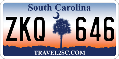 SC license plate ZKQ646