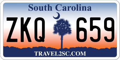 SC license plate ZKQ659