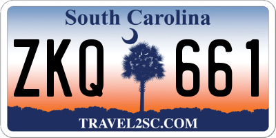 SC license plate ZKQ661