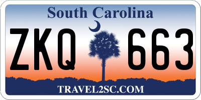 SC license plate ZKQ663