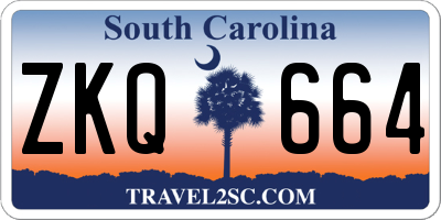 SC license plate ZKQ664
