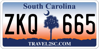SC license plate ZKQ665
