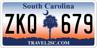 SC license plate ZKQ679