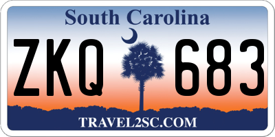 SC license plate ZKQ683