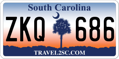 SC license plate ZKQ686