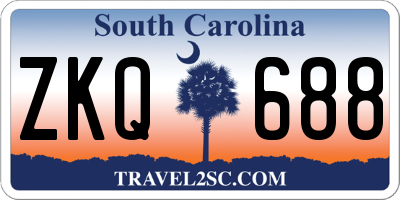 SC license plate ZKQ688