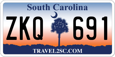 SC license plate ZKQ691